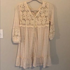 Cream Lace Dress